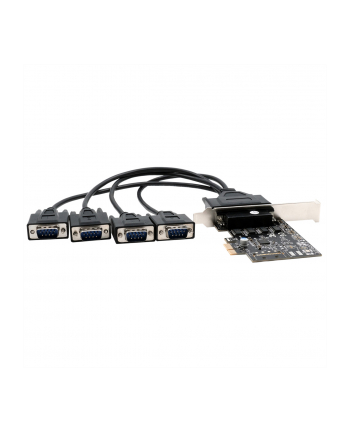 IO Exsys PCIe 4x Seriell DB9 (EX-46024) LP+++ include Low-Profile Slotblech