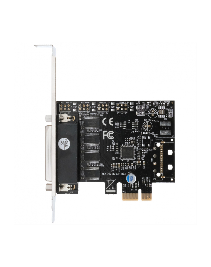 IO Exsys PCIe 4x Seriell DB9 (EX-46024) LP+++ include Low-Profile Slotblech główny