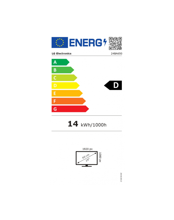 lg electronics LG LCD 24BA650-B 24'' Kolor: CZARNY główny