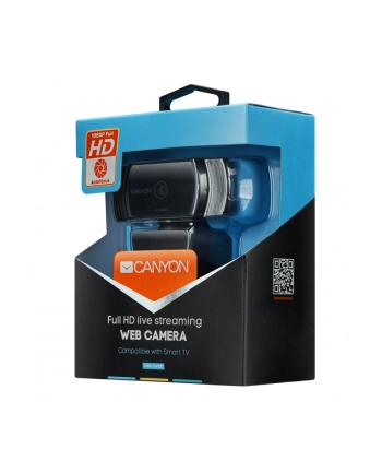 CANYON Kamera internetowa C5 Full HD 1080p Czarna nr 1