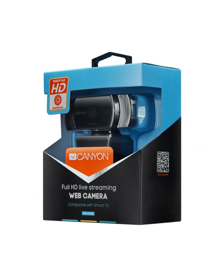 CANYON Kamera internetowa C5 Full HD 1080p Czarna główny