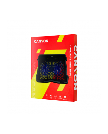 CANYON Podstawka chłodząca NS03 2 Wentylatory 2USB LED Czarna