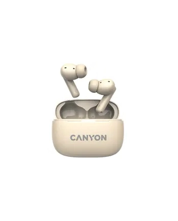 CANYON Słuchawki dokanałowe OnGo TWS-10 ANC i ENC Beżowe