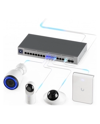 Ubiquiti 16-port, Layer 3 Etherlighting switch with 2.5 GbE, PoE++ output, and versatile mounting options, 4x 2.5 GbE PoE++ ports, 12x GbE PoE+ ports, 2x 10G SFP+ ports, 180W total PoE availability nr 2