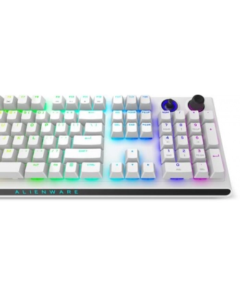 no name Dell Alienware Tri-Mode AW920K Wireless Gaming Keyboard AlienFX per-key RGB / 168 million colors; Hot Keys: Programmable, rocker switch and dial RGB LED light US Wireless Lunar Light CHERRY MX Red Bluetooth Wireless connection Numeric keypad