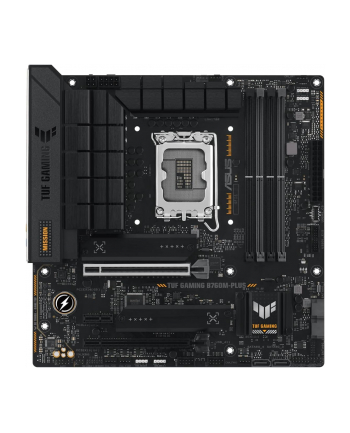 no name Asus TUF GAMING B760M-PLUS Processor family Intel Processor socket  LGA1700 DDR5 DIMM Memory slots 4 Supported hard disk drive interfaces SATA, M2 Number of SATA connectors 4 Chipset  Intel B760  mATX