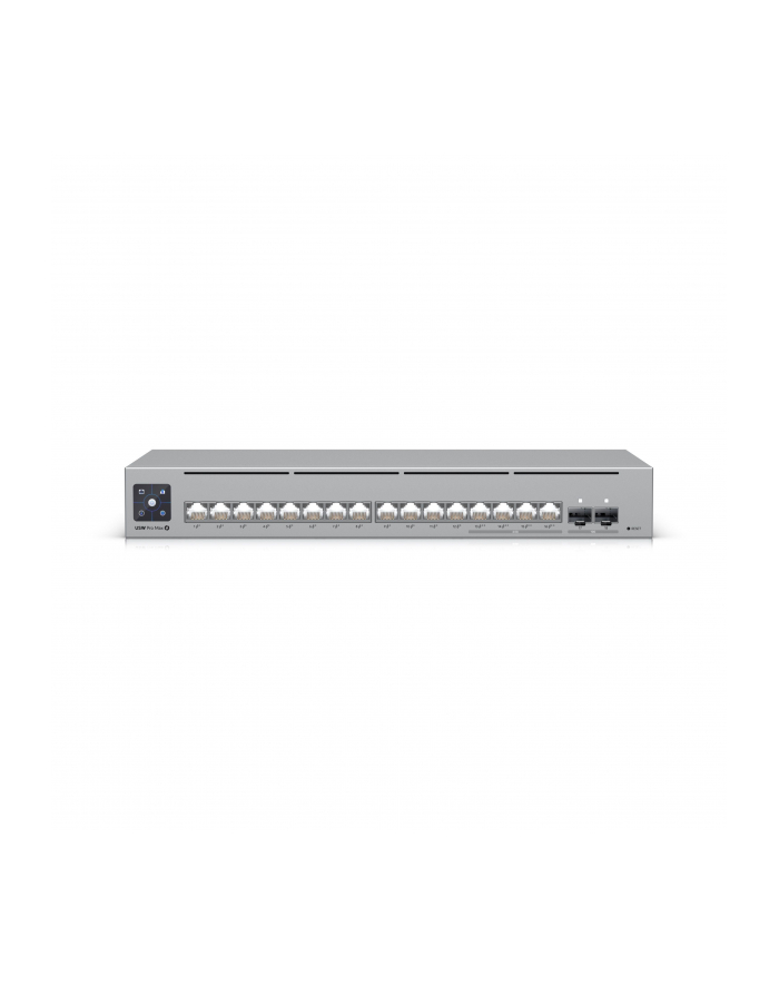 Ubiquiti 16-port, Layer 3 Etherlighting switch with 2.5 GbE, PoE++ output, and versatile mounting options, 4x 2.5 GbE PoE++ ports, 12x GbE PoE+ ports, 2x 10G SFP+ ports, 180W total PoE availability główny