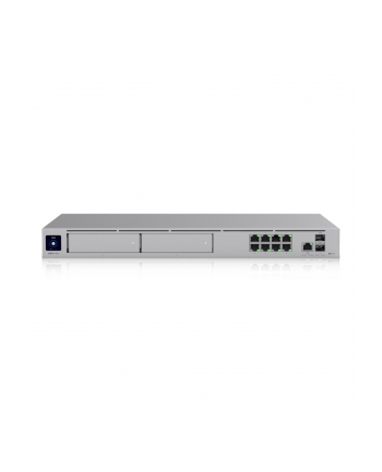 Ubiquiti rack-mount Cloud Gateway with 10 Gbps performance, multi-WAN load balancing, and two NVR drive bays designed for large-scale, multi-application UniFi sites