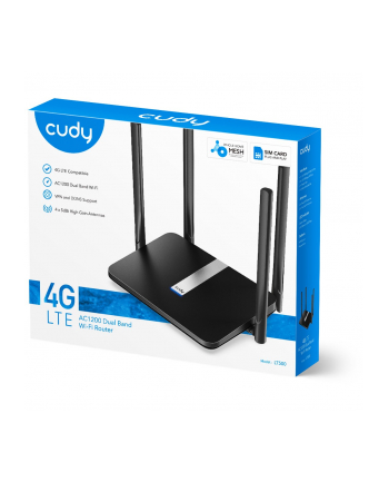 Router CUDY LT700_(wersja europejska) LAN Gigabit AC1200 Dual Band Wi-Fi Mesh 4G LTE Cat6  Dual SIM