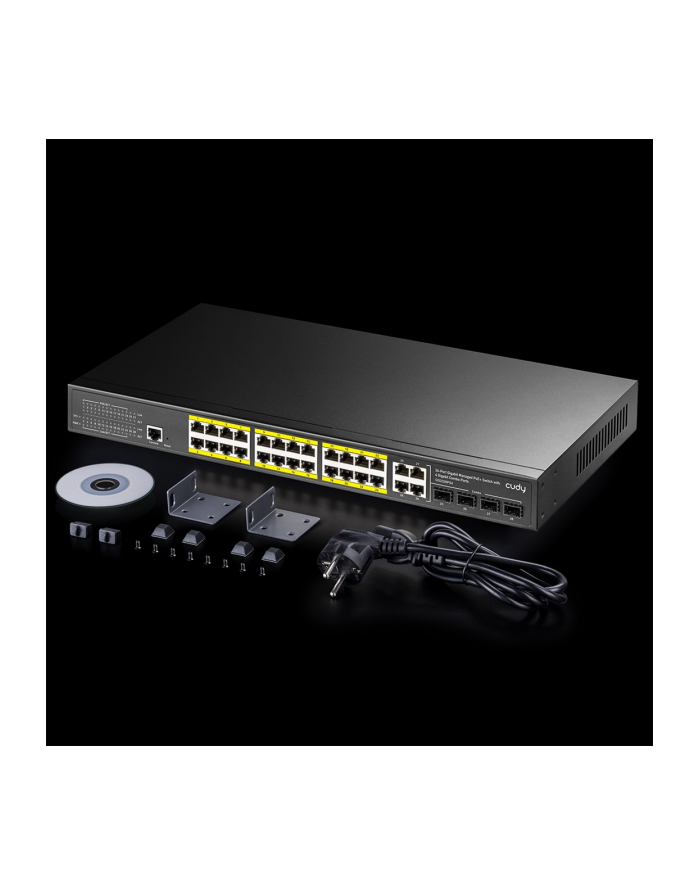 Switch CUDY GS2028PS4-300W 24-Port Gigabit L2 Managed PoE+ 300W  4x Gigabit Combo Ports główny