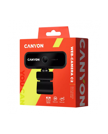 CANYON Kamera internetowa C2 HD 720P Czarna