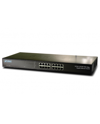 PLANET / Niezarządzalny / (GSW-1601) - 16 x 1000Base-T - 32Gbps  8K  2.2Mbit   19