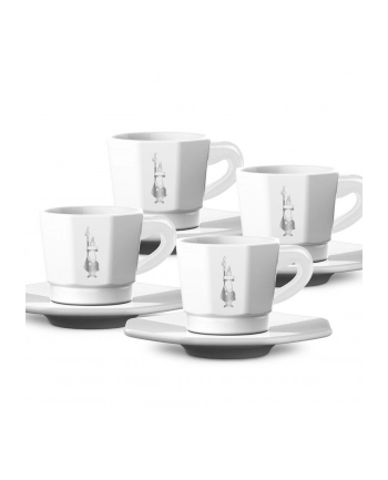 Bialetti Zestaw 4 filiżanek z podstawką - Biały (4 sztuki) nr 1