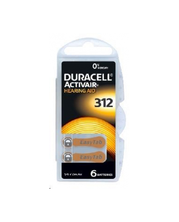 Bateria Duracell słuchowa HA312 P6