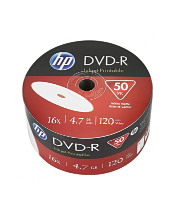 HP DVD-R | 4.7GB | x16 | WHITE FF InkJet Printable White | spindel 50