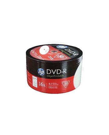 HP DVD-R | 4.7GB | x16 | WHITE FF InkJet Printable White | spindel 50 nr 2