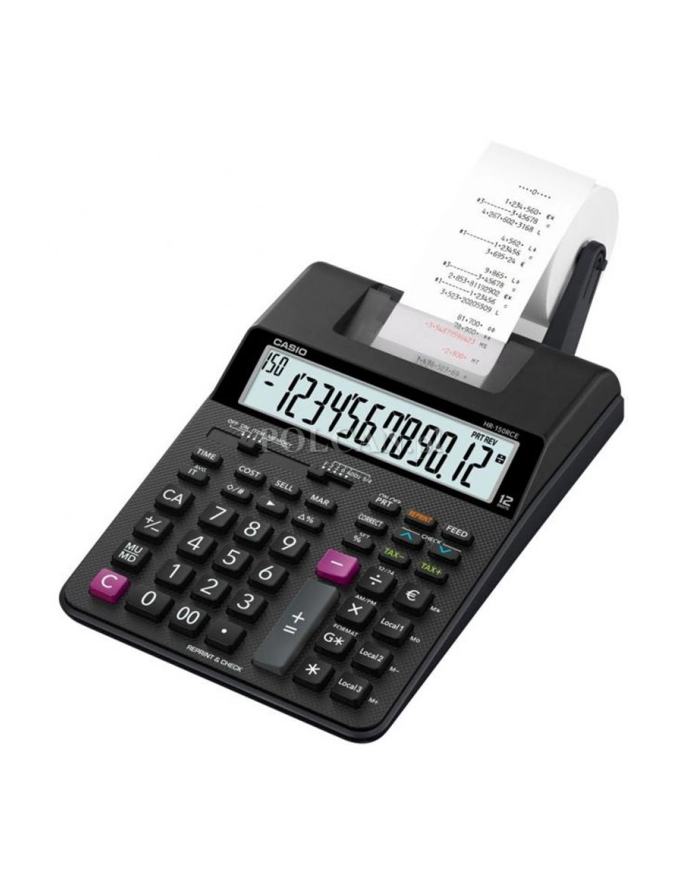 Casio kalkulator HR-150RCE Z ZAS | drukujący | 12 miejsc | Czarny główny