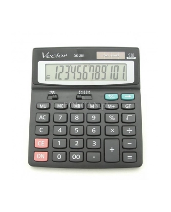 Vector kalkulator KAV DK-281 BLK | biurowy | 12 miejsc | czarny nr 1