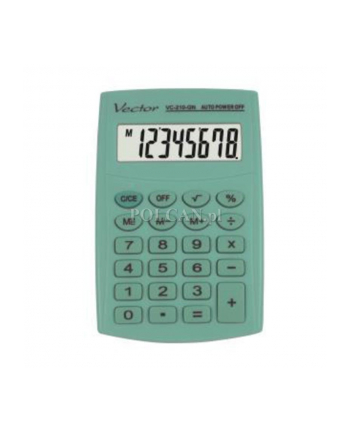 Vector kalkulator KAV VC-210 GN | kieszonkowy | 8 miejsc | Zielony