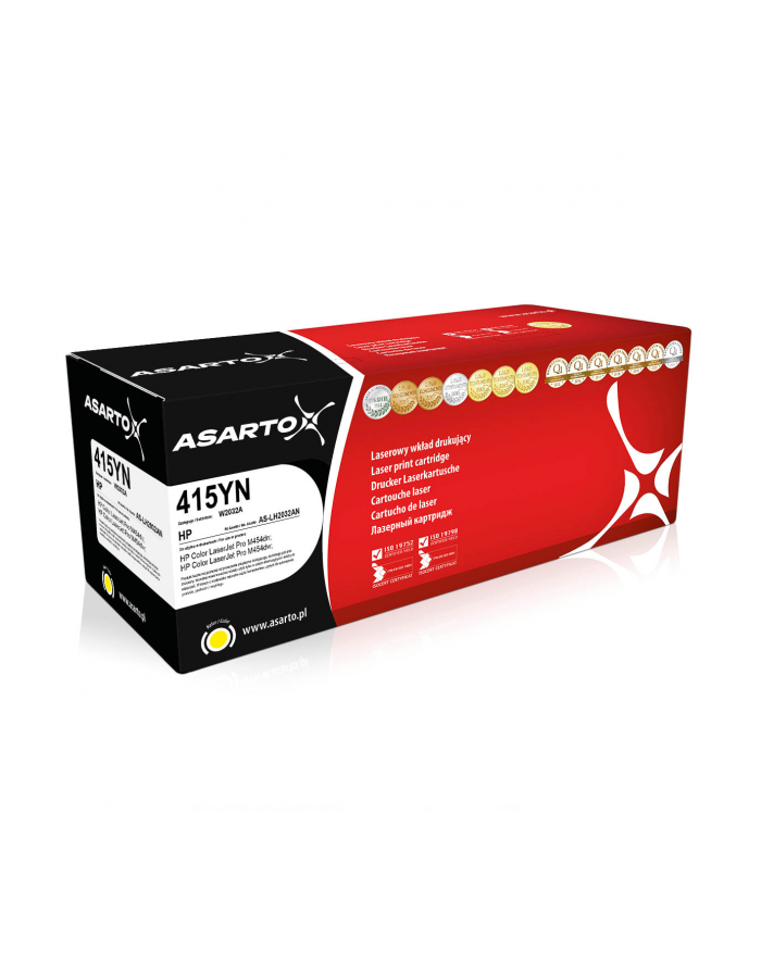 Toner Asarto do HP 415YN | W2032A | 2100 str. | yellow | AKTUALNY CHIP główny