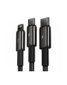 Baseus Kabel 3w1 Tungsten Gold USB do micro USB/USB-C/Lightning, 1.5m - nr 5
