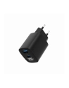 gembird Ładowarka GaN 1xUSB-A 1xUSB-C LCD 30W PD QC3.0 czarna - nr 15