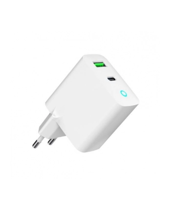 gembird Ładowarka USB-A USB-C LED 20W PD QC3.0 biała nr 2
