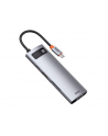 Baseus Hub 8w1 Baseus Metal Gleam Series USB-C do 3x USB 3.0 + HDMI + USB-C PD - nr 1