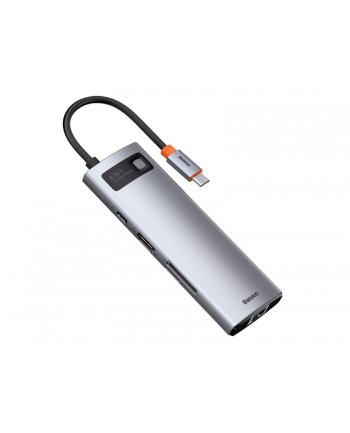 Baseus Hub 8w1 Baseus Metal Gleam Series USB-C do 3x USB 3.0 + HDMI + USB-C PD nr 1