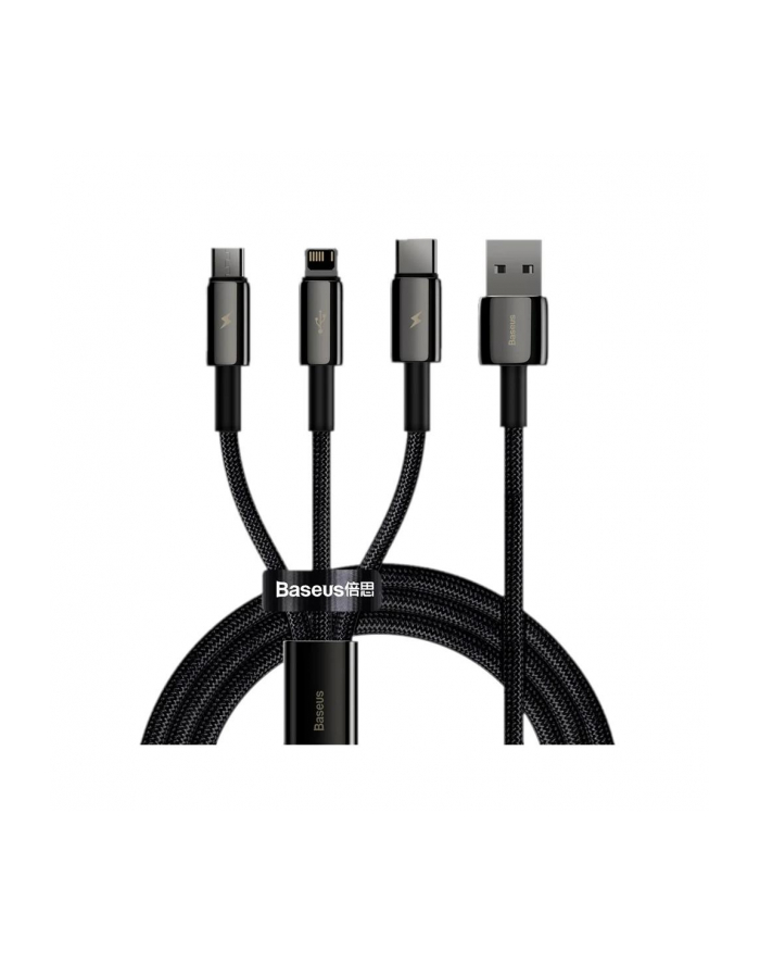 Baseus Kabel 3w1 Tungsten Gold USB do micro USB/USB-C/Lightning, 1.5m główny