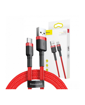 Baseus Kabel USB do USB-C Cafule | 2A | 2m | czerwony