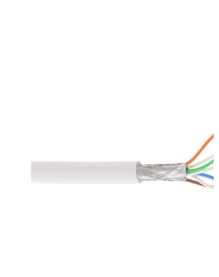InLine Kabel instalacyjny S/FTP PiMF Cat.6A halogen free 500MHz biały 100m (76899W) główny