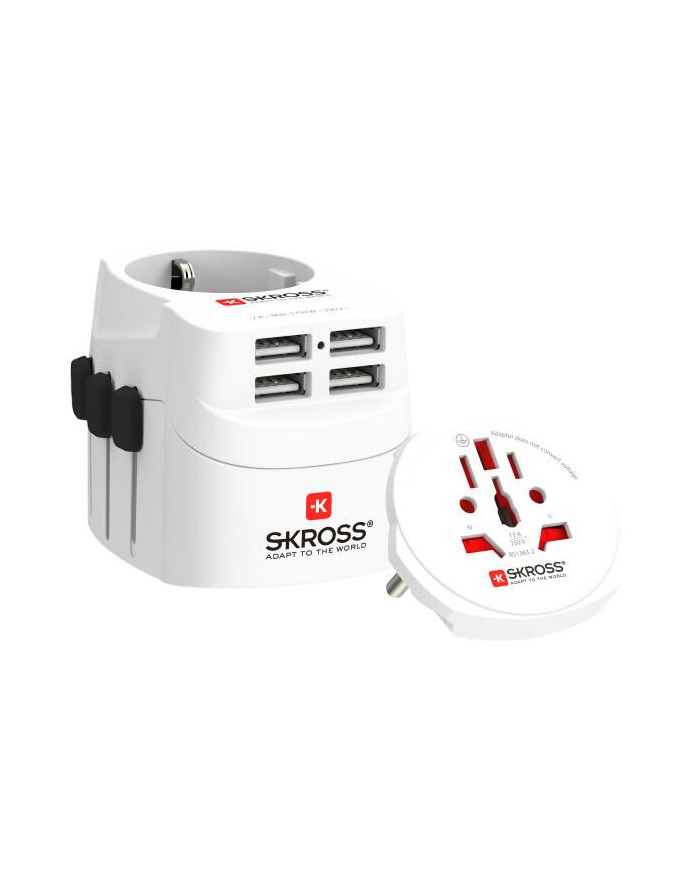 Skross Adapter Podróżny 1302471 Pro Light Usb 4Xa - World PROLIGHTUSB4XAWORLD główny