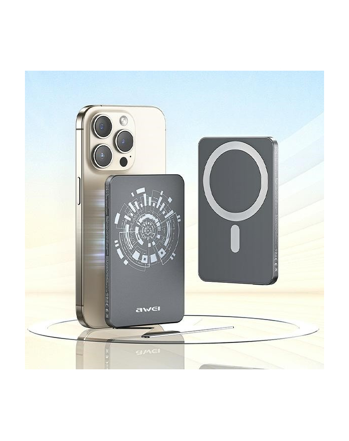 awei Powerbank indukcyjny MagSafe 5000mAh P112K Szary główny