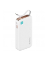 usams Powerbank 10000mAh 20W zwijany kabel USB-C fast charge Biały - nr 1