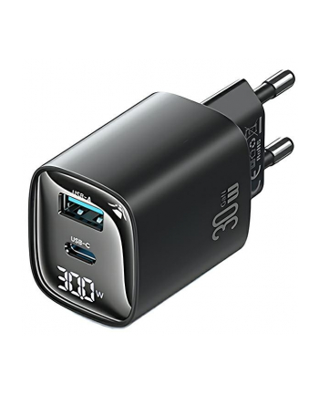 usams Ładowarka sieciowa 30W GaN LED USB+USB-C CC229 Fast Charging czarna