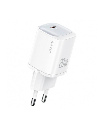 usams Ładowarka sieciowa 20W GaN USB-C Fast Charging CC248 Biała