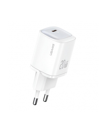 usams Ładowarka sieciowa 20W GaN USB-C Fast Charging CC248 Biała