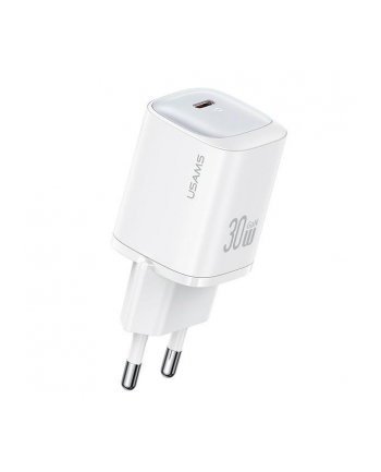 usams Ładowarka sieciowa 30W GaN USB-C Fast Charging Biała