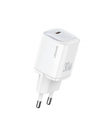 usams Ładowarka sieciowa 30W GaN USB-C Fast Charging Biała