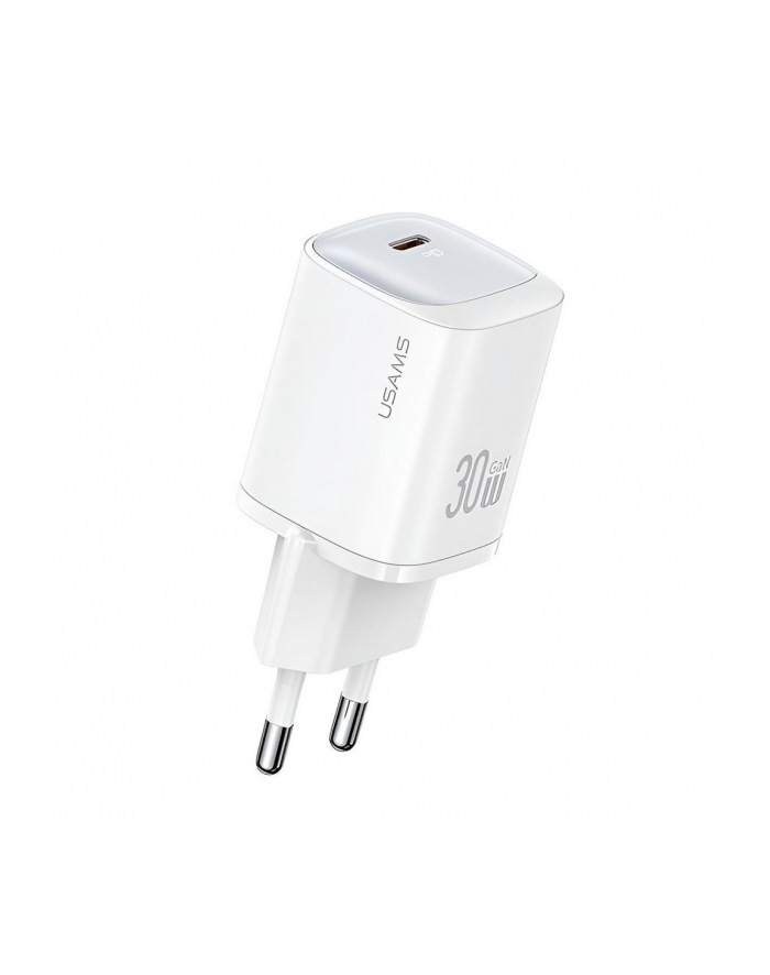 usams Ładowarka sieciowa 30W GaN USB-C Fast Charging Biała główny