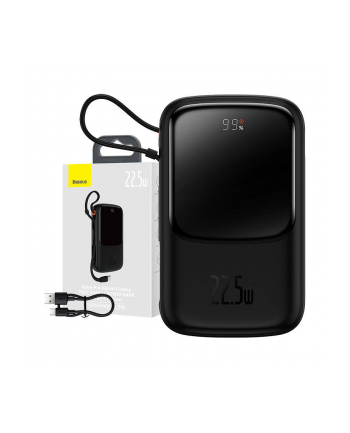 Baseus Powerbank Qpow Digital Display 10000Mah 22 5W Pd Qc 3 0 1X Usb A 2X C Kabel (PPQD060101)