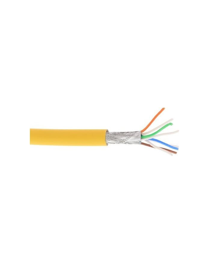 InLine Kabel instalacyjny S/FTP PiMF Cat.6A halogen free 500MHz żółty 100m (76899Y) główny