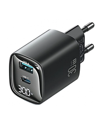 usams Ładowarka sieciowa 30W GaN LED USB+USB-C CC229 Fast Charging czarna nr 2