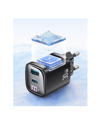 usams Ładowarka sieciowa 30W GaN LED USB+USB-C CC229 Fast Charging Biała nr 1