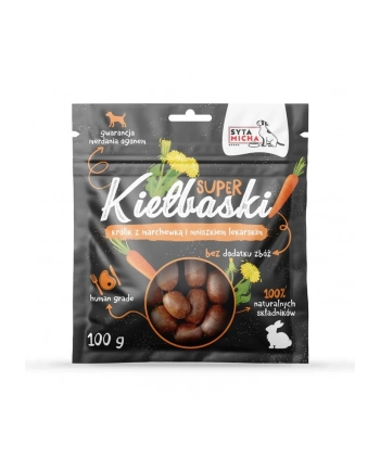 Syta Micha Super kiełbaski z królikiem – przysmak dla psa - 100g nr 1