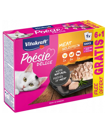 VITAKRAFT Poesie Delice w sosie multipack sauce  - mokra karma dla kota - 6+1 x 85g