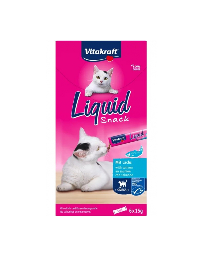 VITAKRAFT Liquid snack z łososiem - przysmak dla kota - 6 szt główny