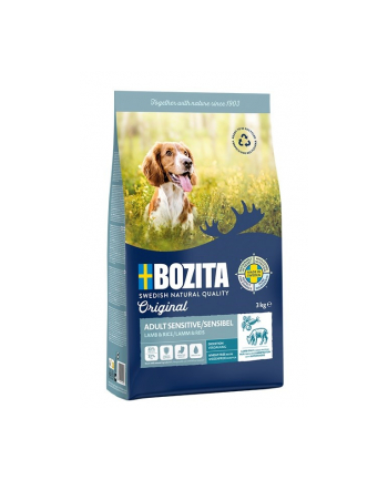 Bozita Original Adult Sensitive Jagnięcina i Ryż  - sucha karma dla psa - 3 kg