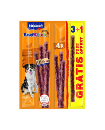 VITAKRAFT Dog Beef Stick indyk - przysmak dla psa - 3+1 szt